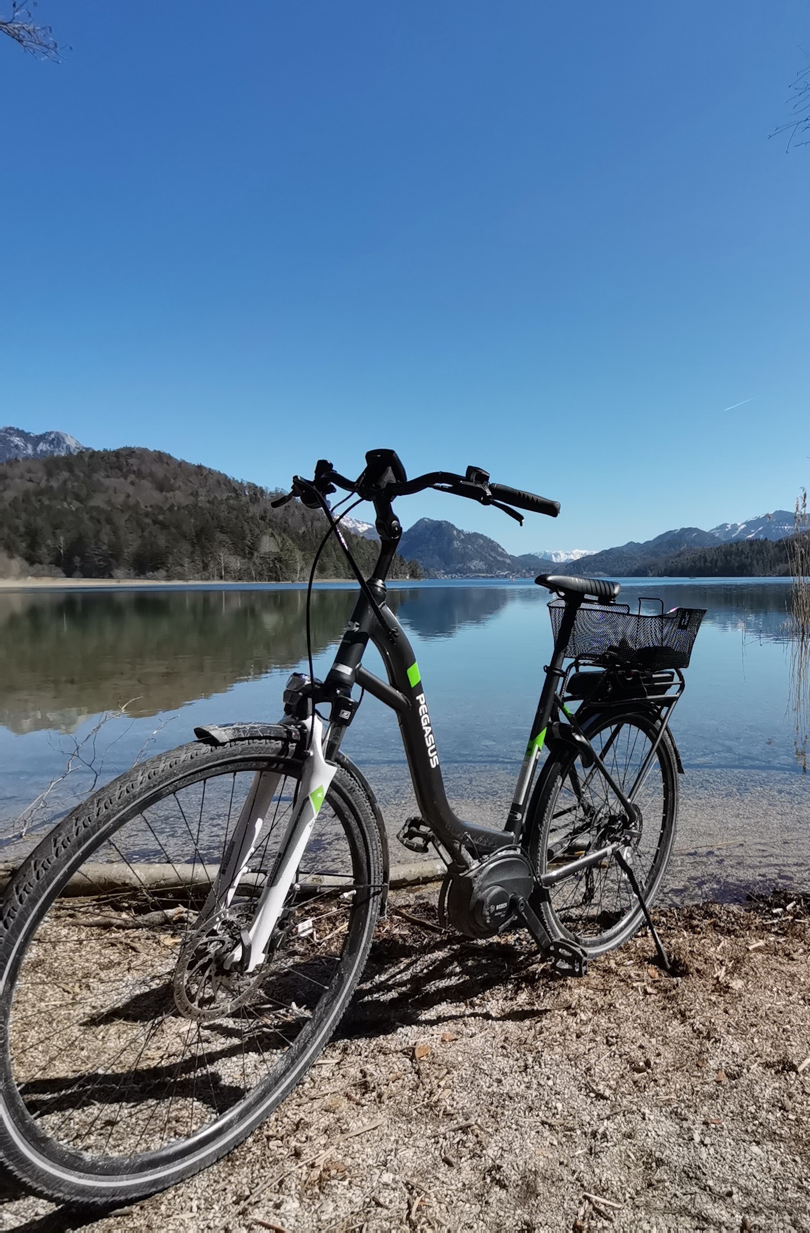 our ebike by the lake